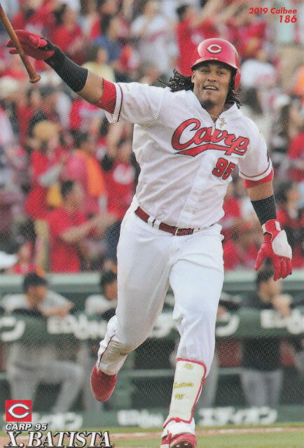 プロ野球チップス2019 第3弾 reg-186 X.バティスタ (広島) レギュラーカード