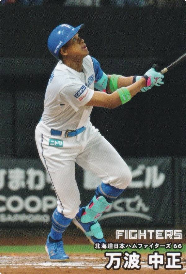 プロ野球チップス2025 第2弾 reg-100 万波 中正 (日本ハム/レギュラーカード)