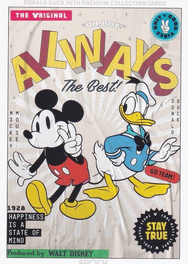 Other - 【43 ドナルド・ダック, ミッキーマウス (レギュラーカード) 】 DONALD DUCK ドナルドダック 90周年プレミアムコレクションカード