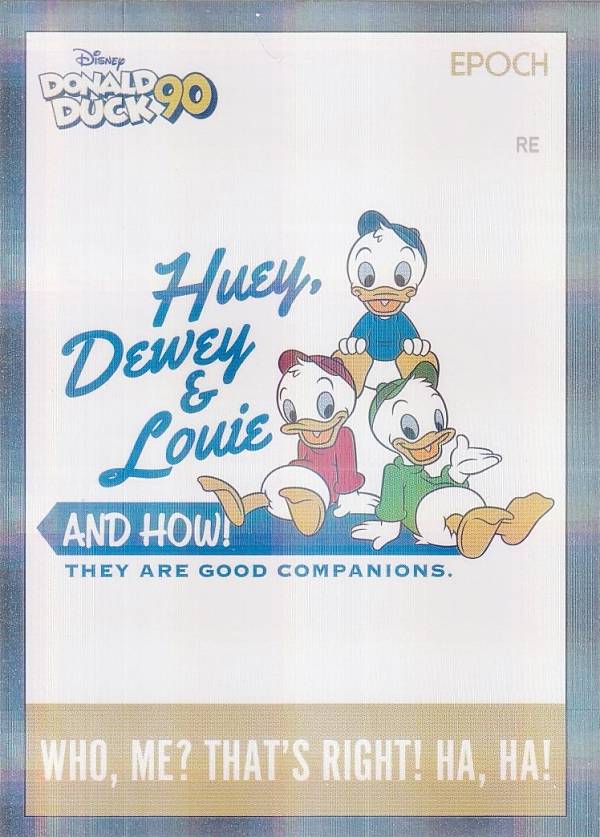 【[シルバー箔 281/299] 33P ヒューイ＆デューイ＆ルーイ (インサートカードA/レギュラーパラレル) 】 DONALD DUCK ドナルドダック 90周年プレミアムコレクションカード
