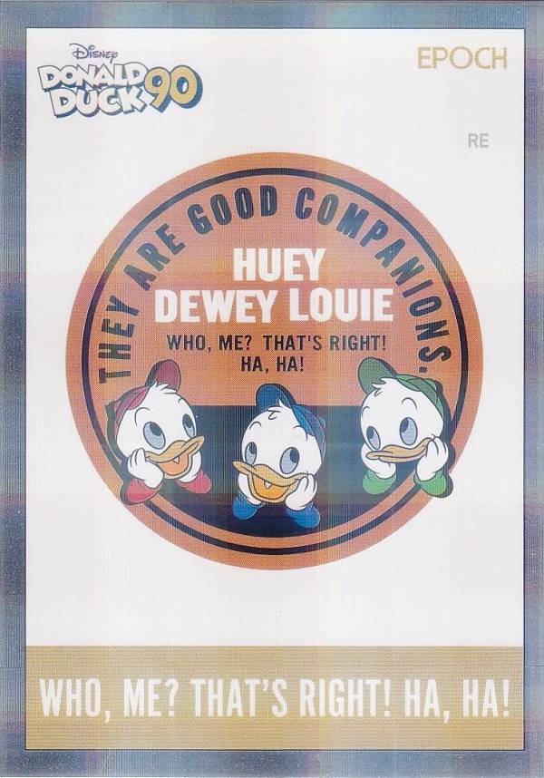 【[シルバー箔 163/299] 35P ヒューイ＆デューイ＆ルーイ (インサートカードA/レギュラーパラレル) 】 DONALD DUCK ドナルドダック 90周年プレミアムコレクションカード