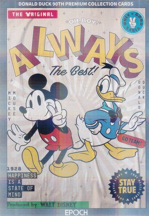 【[シルバー箔 198/299] 43P ドナルド・ダック, ミッキーマウス (インサートカードA/レギュラーパラレル) 】 DONALD DUCK ドナルドダック 90周年プレミアムコレクションカード