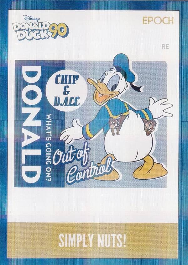 [[블루 호일 057/250] 27P 도널드 덕, 칩 & 데일 (인서트 카드 A/레귤러 병렬) ] DONALD DUCK 도널드 덕 90주년 프리미엄 컬렉션 카드