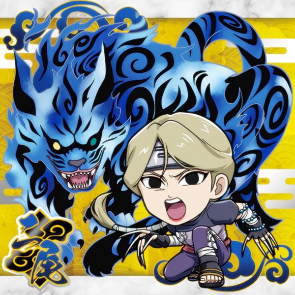 【忍界4-15 二尾×二位ユギト (R レア) 】 にふぉるめーしょん NARUTO-ナルト- 疾風伝 忍界シールウエハース vol.4