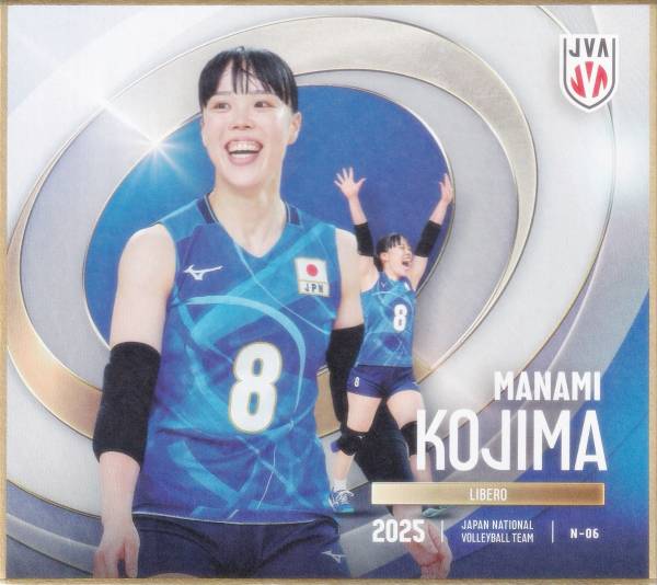 【N-06 小島満菜美 (ノーマル) 】 バレーボール女子日本代表2025 トレーディングmini色紙