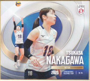 【N-15 中川つかさ (ノーマル) 】 バレーボール女子日本代表2025 トレーディングmini色紙