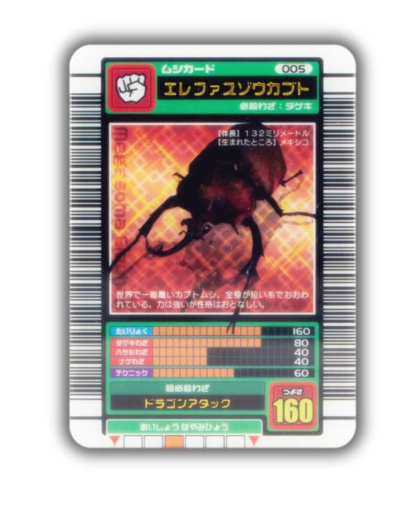 【エレファスゾウカブト】 甲虫王者ムシキング(TM) ミニチュアカードアクリル3