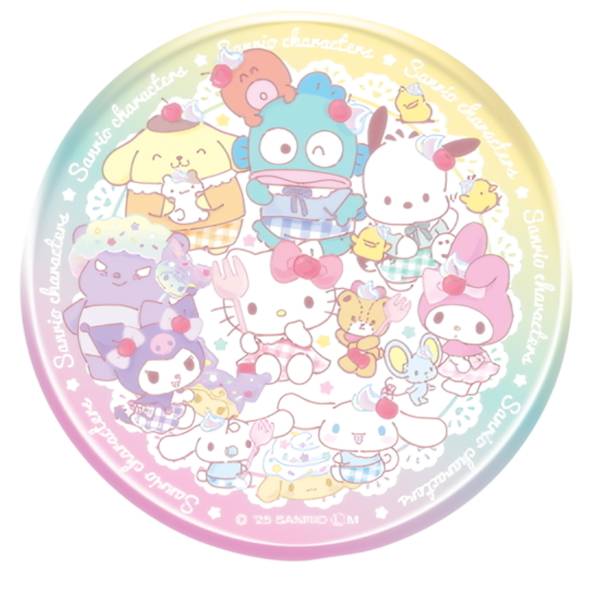 【10.集合】 サンリオキャラクターズ キラキラBIG缶バッジのサムネイル
