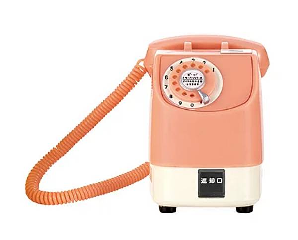 【大形ピンク電話機 （特殊簡易公衆電話機） 年代1972年（昭和47年）】NTT東日本 NTT西日本 公衆電話ガチャコレクション 番外編のサムネイル