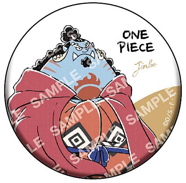 【ジンベエ(フルカラー)】ワンピース ONE PIECE 缶バッジコレクション-ゆるスタ第2弾-
