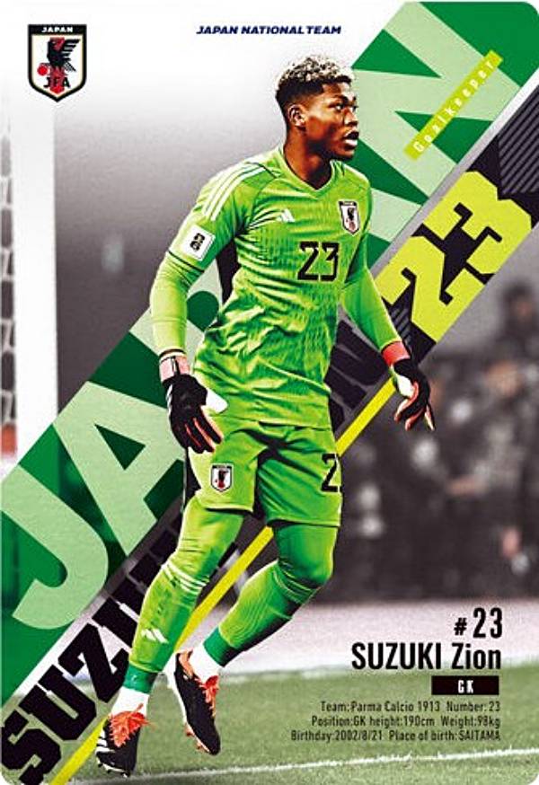 【1-03 鈴木彩艶 (ノーマル) 】ツインウエハース サッカー日本代表ver.