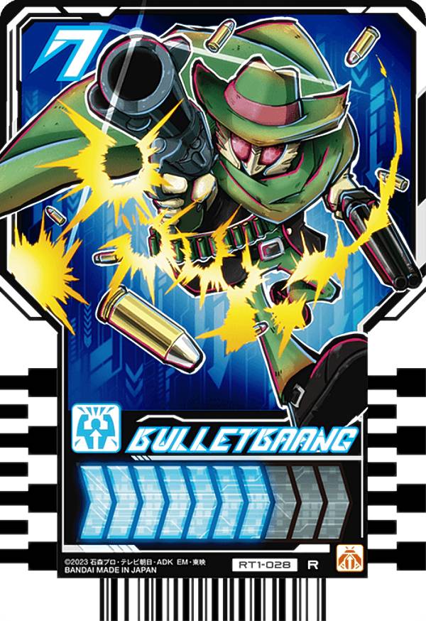 【RT1-028 BULLETBAANG (R レア)】 仮面ライダーガッチャード ライドケミートレカ PHASE：01