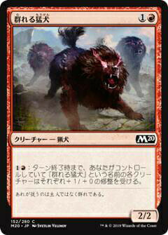 【FOIL】マジックザギャザリング M20 JP 152 群れる猛犬 (日本語版コモン) 基本セット Core Set 2020 MTG