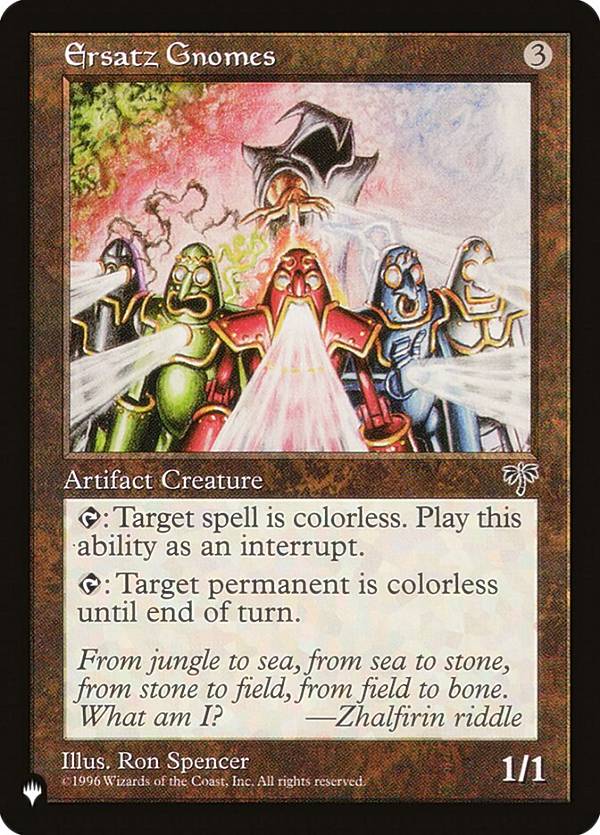 REALiZEۥӡȥ쥫2Ź㤨֥ޥå㥶 MIR Ersatz Gnomes (ܸ  The List ꥹ (MTGפβǤʤ30ߤˤʤޤ