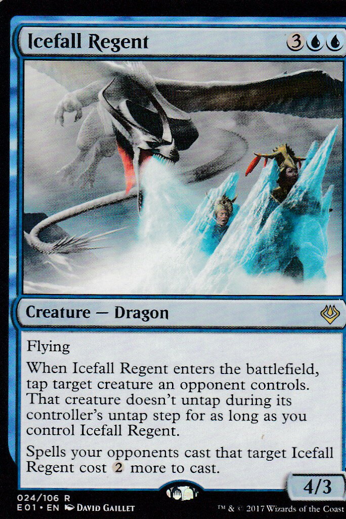 マジックザギャザリング MTG E01 EN 024 氷瀑の執政 Icefall Regent (英語版 レア) Archenemy Nicol Bolas ANN