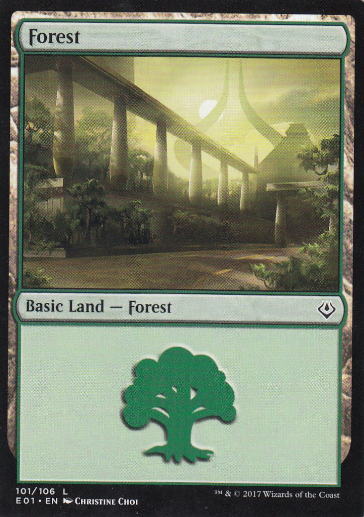 マジックザギャザリング MTG E01 EN 101 森 Forest (英語版 基本土地) Archenemy Nicol Bolas ANN