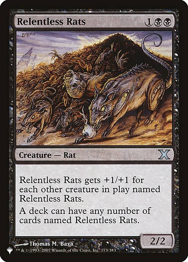 マジックザギャザリング 10E EN Relentless Rats (英語版 アンコモン) The List ザ・リスト