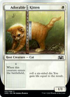 マジックザギャザリング MTG UND EN 001 Adorable Kitten (英語版 コモン) Unsanctioned