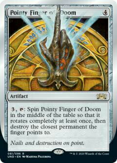 マジックザギャザリング MTG UND EN 081 Pointy Finger of Doom (英語版 レア) Unsanctioned