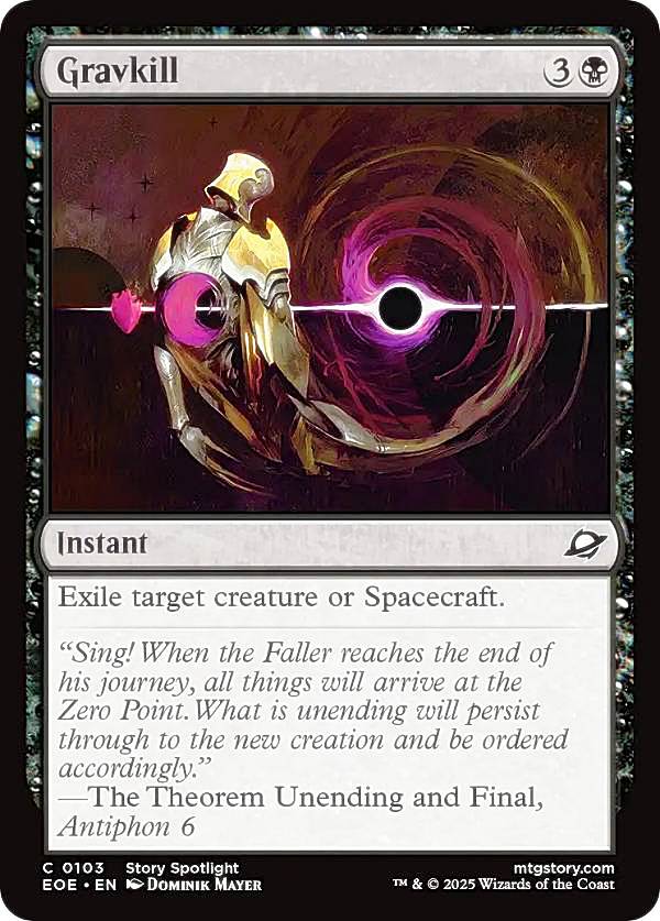 マジックザギャザリング EOE EN 0103 重力死 (英語版 コモン) 久遠の終端 (MTG)