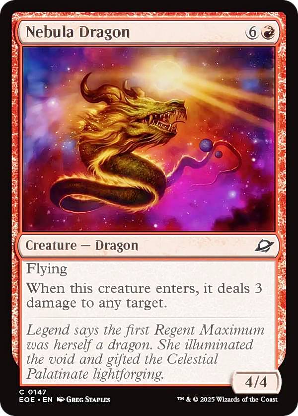 マジックザギャザリング EOE EN 0147 星雲のドラゴン (英語版 コモン) 久遠の終端 (MTG)