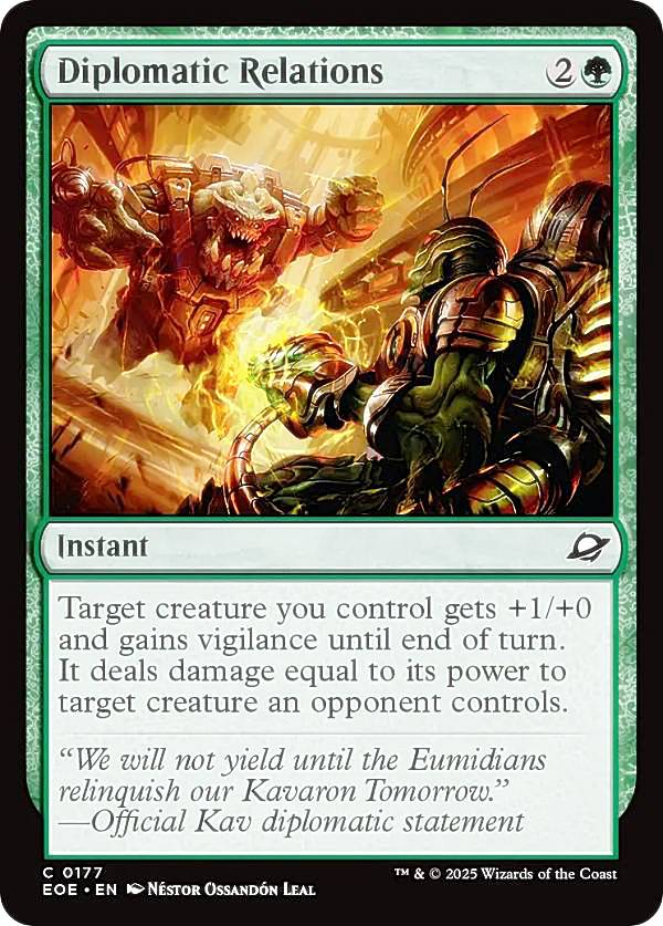 マジックザギャザリング EOE EN 0177 外交関係 (英語版 コモン) 久遠の終端 (MTG)