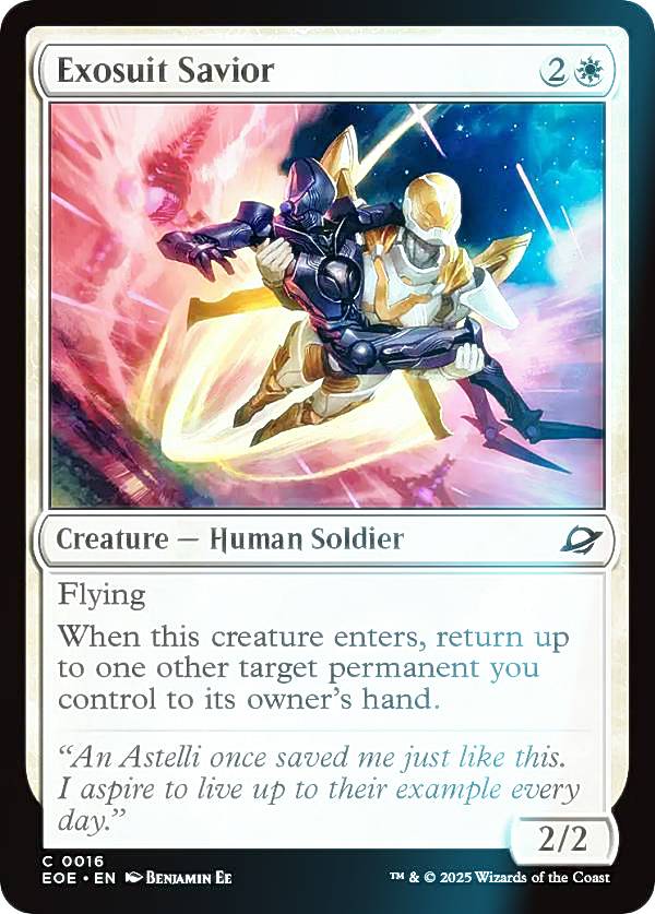 【FOIL】マジックザギャザリング EOE EN 0016 外殻装の救済者 (英語版 コモン) 久遠の終端 (MTG)