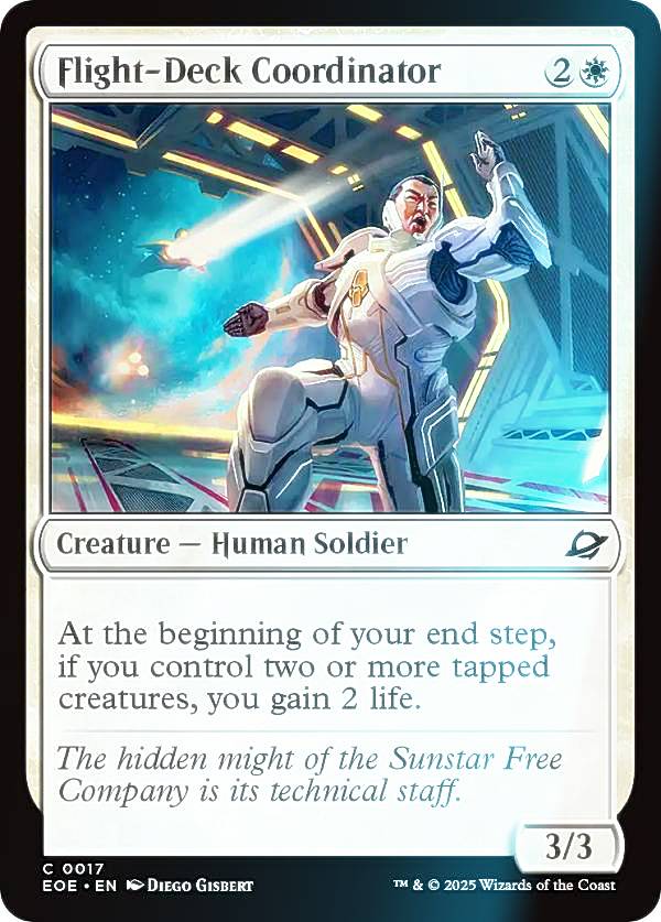 【FOIL】マジックザギャザリング EOE EN 0017 飛行甲板の調整役 (英語版 コモン) 久遠の終端 (MTG)