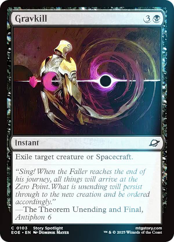 【FOIL】マジックザギャザリング EOE EN 0103 重力死 (英語版 コモン) 久遠の終端 (MTG)