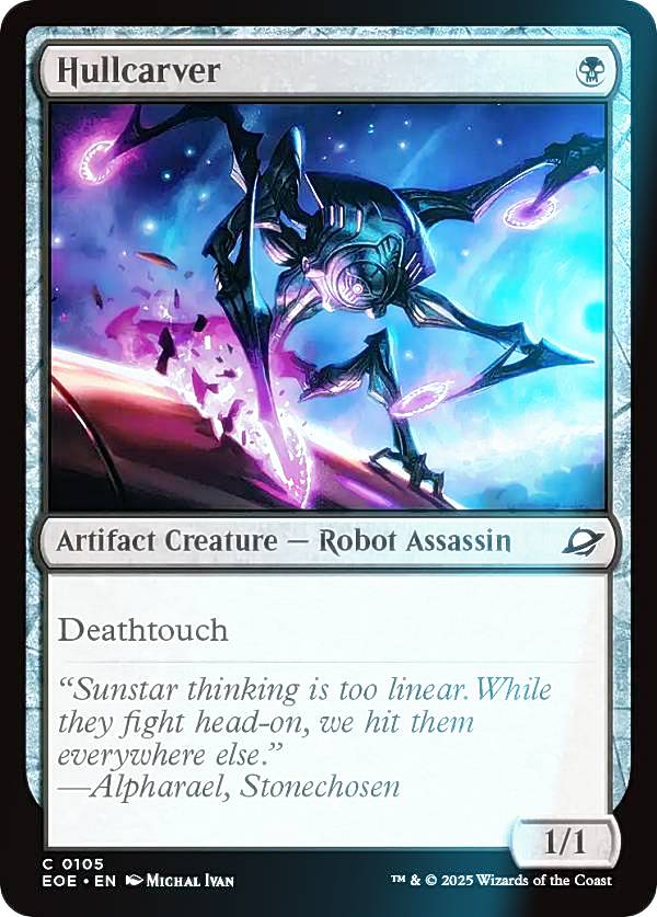 【FOIL】マジックザギャザリング EOE EN 0105 船殻削り (英語版 コモン) 久遠の終端 (MTG)