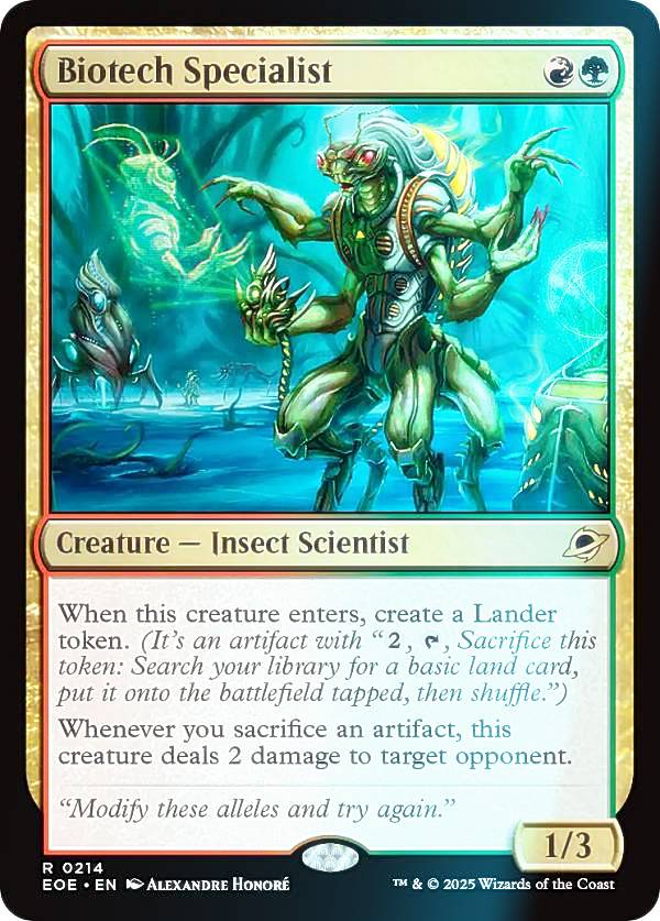 【FOIL】マジックザギャザリング EOE EN 0214 生体工学の専門家 (英語版 レア) 久遠の終端 (MTG)