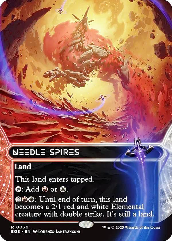 【ボーダーレス版】マジックザギャザリング EOS EN 0030 鋭い突端 (英語版 レア) 久遠の終端 星景 (MTG)