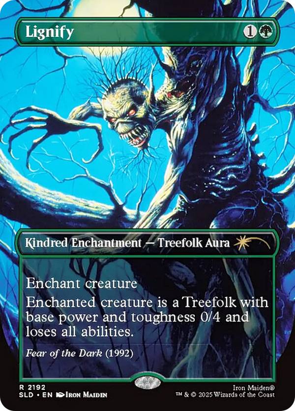 【ボーダーレス版】マジックザギャザリング SLD EN 2192 木化 (英語版 レア) Secret Lair x IRON MAIDEN ALBUM ART (MTG)