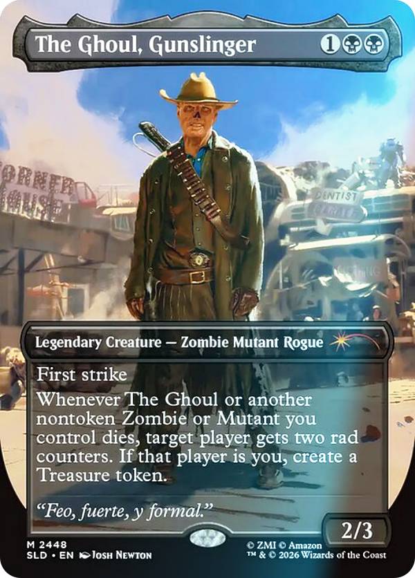 【FOIL/ボーダーレス版】マジックザギャザリング SLD EN 2448 The Ghoul, Gunslinger (日本語版 神話レア) Secret Lair x Fallout Beyond Vault 33 (MTG)
