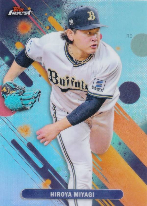 NPB ベースボールカード 143 宮城 大弥 オリックス・バファローズ (ベースカード) 2025 Topps Finest ファイネスト