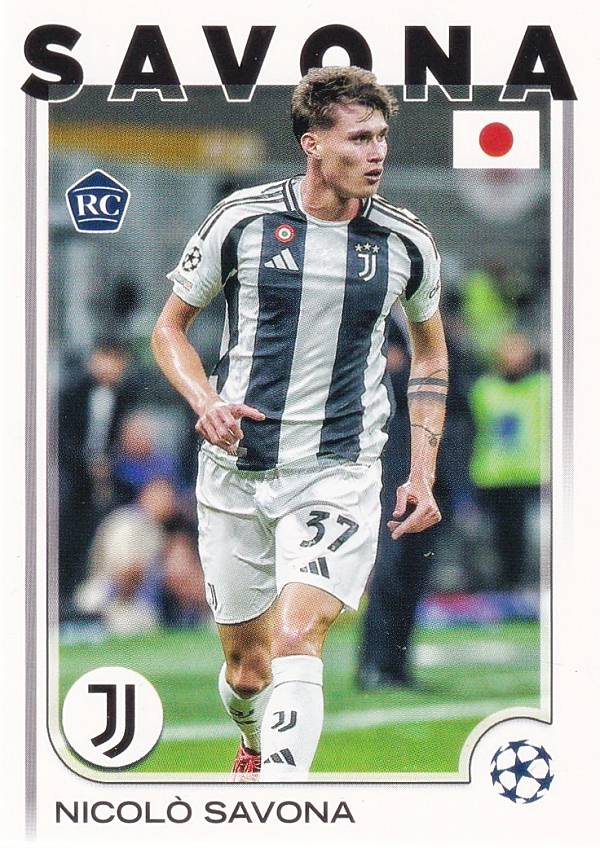 UEFA サッカーカード 46 Nicolo Savona Juventus (ベースカード/ROOKIE) 2025 Topps Japan Edition