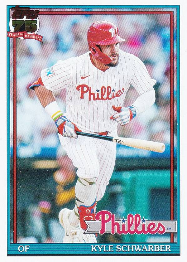 MLB ベースボールカード T91-5 Kyle Schwarber フィラデルフィア・フィリーズ (INSERT/1991 TOPPS BASEBALL) 2026 Topps Series 1