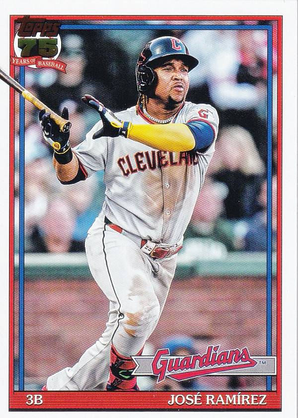 MLB ベースボールカード T91-69 Jose Ramirez クリーブランド・ガーディアンズ (INSERT/1991 TOPPS BASEBALL) 2026 Topps Series 1