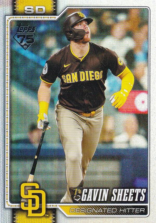 【レインボーフォイル】MLB ベースボールカード 216 Gavin Sheets サンディエゴ・パドレス (BASE/BASE SET) 2026 Topps Series 1