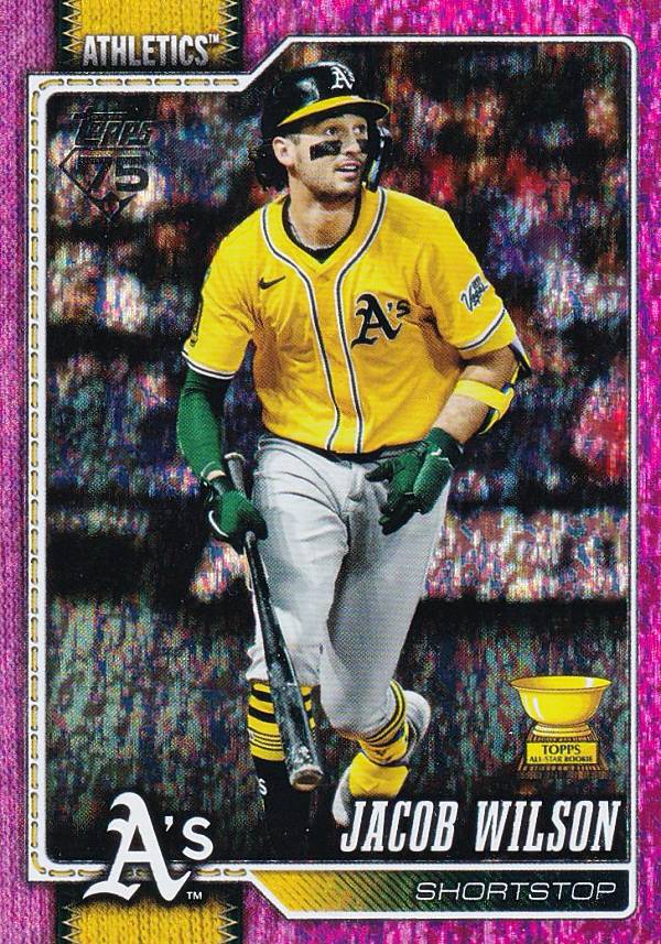 【ピンクホロフォイル】MLB ベースボールカード 240 Jacob Wilson アスレチックス  ...