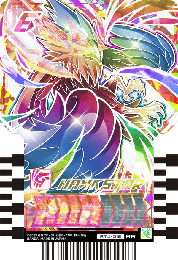 【RT4-012 HAWKSTAR (RR レインボーレア) 】 仮面ライダーガッチャード ライドケミートレカ PHASE：04