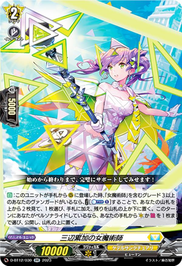 ヴァンガード D-BT12/030 三辺累加の女魔術師 (RR ダブルレア) ブースターパック第12弾 夜天凶襲