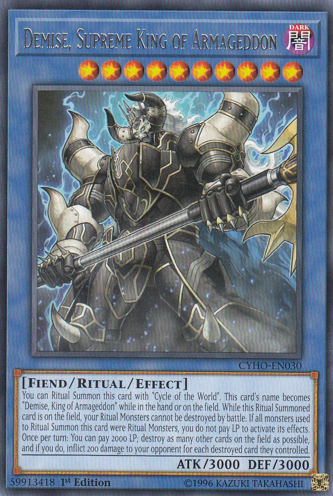 遊戯王 CYHO-EN030 終焉の覇王デミス Demise, Supreme King of Armageddon(英語版 1st Edition レア) サイバネティック・ホライゾン