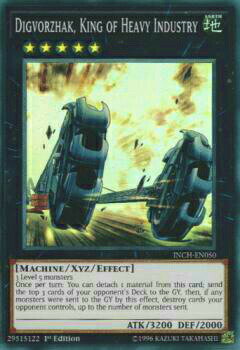 遊戯王 INCH-EN050 重機王ドボク・ザーク Digvorzhak, King of Heavy Industry (英語版 1st Edition スーパーレア)The Infinity Chasers