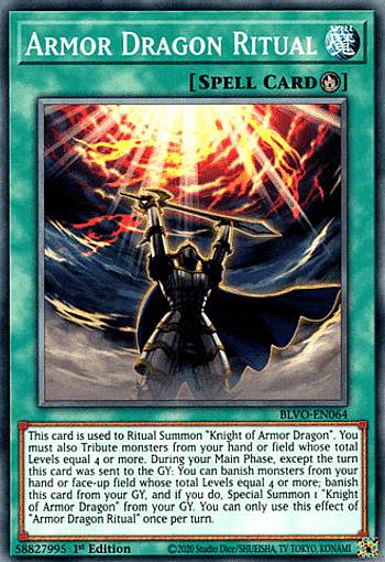 遊戯王 BLVO-EN064 鎧竜降臨 Armor Dragon Ritual (英語版 1st Edition ノーマル) Blazing Vortex
