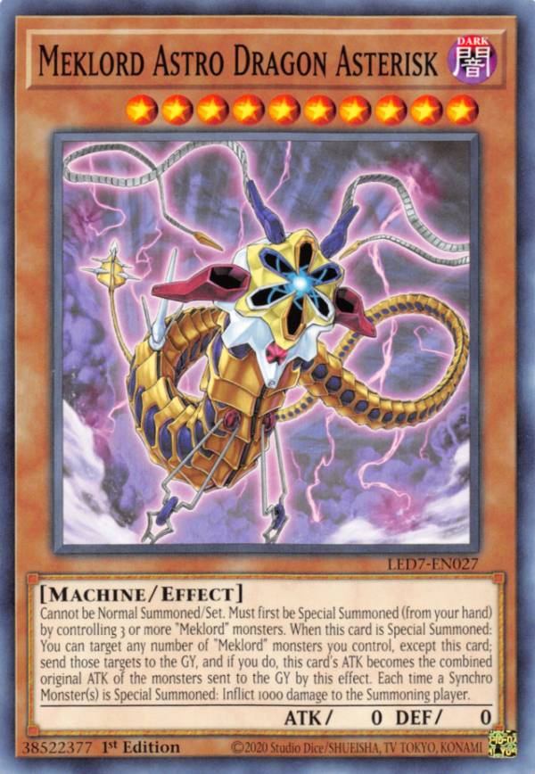 遊戯王 LED7-EN027 機皇神龍アステリスク Meklord Astro Dragon Asterisk (英語版 1st Edition ノーマル) Legendary Duelists Rage of Ra