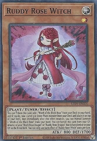 遊戯王 LIOV-EN010 紅蓮薔薇の魔女 Ruddy Rose Witch (英語版 1st Edition スーパーレア) Lightning Overdrive