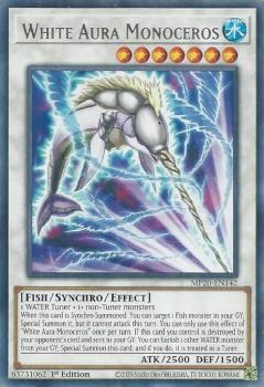 遊戯王 MP20-EN142 白闘気一角 White Aura Monoceros (英語版 1st Edition レア) 2020 Tin of Lost Memories
