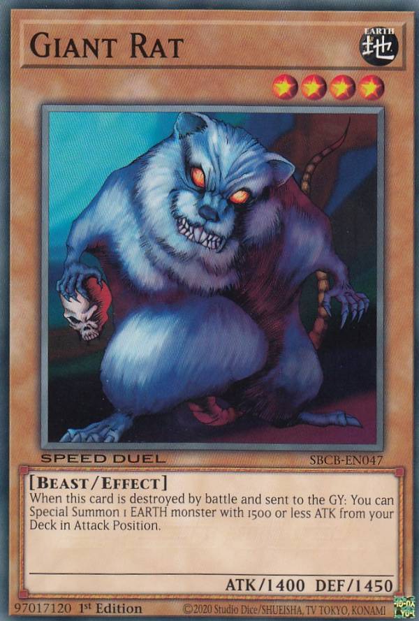 遊戯王 SBCB-EN047 巨大ネズミ Giant Rat (英語版 1st Edition ノーマル) Speed Duel: Battle City Box
