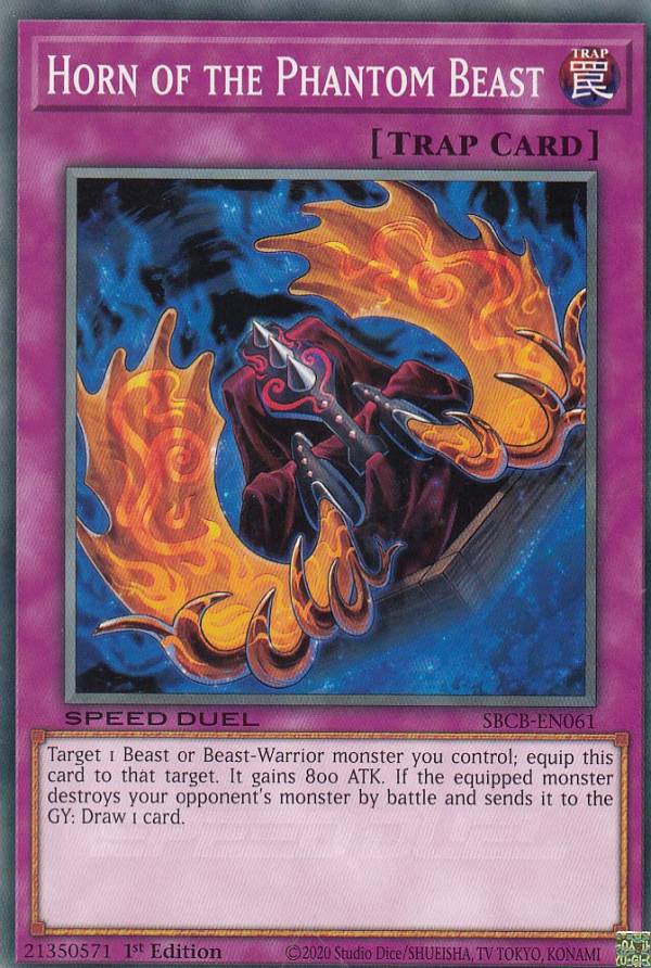 遊戯王 SBCB-EN061 幻獣の角 Horn of the Phantom Beast (英語版 1st Edition ノーマル) Speed Duel: Battle City Box